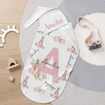 Personalised Cute Peter Rabbit 100% Cotton Swaddle Blanket and Hat Set with Name and Initial Birthday Easter Gift for Newborns Babies