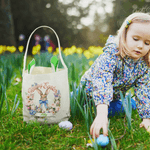 Gepersonaliseerde krans cartoon konijn paasmand met naam en konijnenoren eier jagen accessoire paascadeau voor kinderen