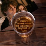 Bicchiere da whisky da 295ml stile old fashioned personalizzato con nomi festa del papà regalo di compleanno per papà