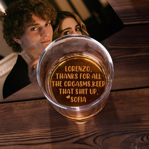 Bicchiere da whisky da 295ml stile old fashioned personalizzato con nomi festa del papà regalo di compleanno per papà