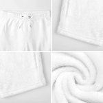 Personalized Paw Print Multicolor Women Men Flannel Pajama Pants with 1-3 Photos and Names Party Birthday Gift for Pet Lovers Owners