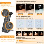 Personalised Cartoon Reading Character Heart Star Note LED Rechargeable Light Clip with Name Birthday Gift for Book Lovers Bookworms