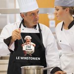 Tablier Ajustable Personnalisé avec Personnage de Dessin Animé et Nom Cadeau Pendaison de Crémaillère ou d’Ouverture de Restaurant pour Chefs
