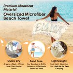 Personalized Flower Butterfly Quick Dry Oversized Microfiber Beach Towel with Name Beach Party Holiday Gift for Kids Women
