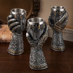 Personalizado estilo medieval León Armadura Guantelete Copa de vino con nombre grabado Aniversario Cumpleaños Regalo para Caballero Amante Padre Hombre