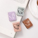 Personalised Birth Flower Magnetic PU Leather Bookmark Clip with Name Daily Use Birthday Gift for Book Lovers Bookworms