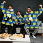 Personalised Sports Theme Oversized Flannel Hoodie with Name and Number Daily Wear Birthday Gift for Family Friends Kids