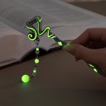 Personalized Luminous Staff Beads Bookmark with Name Birthday Fantasy Gift for Book Lovers