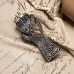 Personalizado estilo medieval León Armadura Guantelete Copa de vino con nombre grabado Aniversario Cumpleaños Regalo para Caballero Amante Padre Hombre