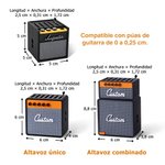 Caja de almacenamiento de púas personalizada con forma de amplificador retro impresa en 3D y nombre regalo de cumpleaños para músico y guitarrista