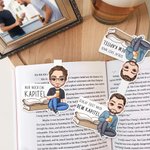 Personalisiertes Cartoon Charakter magnetisches Lesezeichen mit Text und Namen Lesezubehör Geburtstag Geschenk für Bücherliebhaber Leseratten
