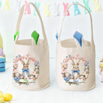 Gepersonaliseerde krans cartoon konijn paasmand met naam en konijnenoren eier jagen accessoire paascadeau voor kinderen