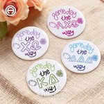 Personalised Game Day Greek Letter Sorority Button Pin Badge Party Accessories Game Night Gift for Sister Friend | Callie × Affinity Licensing