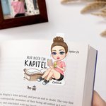 Personalisiertes Cartoon Charakter magnetisches Lesezeichen mit Text und Namen Lesezubehör Geburtstag Geschenk für Bücherliebhaber Leseratten