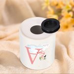 Personalised Wreath Animals Star Initial Ceramic Money Box Piggy Bank with Name Home Decor Birthday Gift for Kids