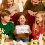 Personalized Watercolor Floral Peter Rabbit Food Grade Metal Biscuit Tin Storage Box with Name Easter Gift for Family Kids