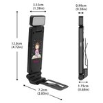 Personalised Cartoon Reading Character Heart Star Note LED Rechargeable Light Clip with Name Birthday Gift for Book Lovers Bookworms