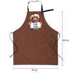Tablier Ajustable Personnalisé avec Personnage de Dessin Animé et Nom Cadeau Pendaison de Crémaillère ou d’Ouverture de Restaurant pour Chefs