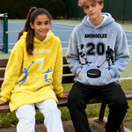 Personalised Sports Theme Oversized Flannel Hoodie with Name and Number Daily Wear Birthday Gift for Family Friends Kids