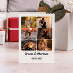 Personalized 1-6 Photos ABS Stand Building Brick Puzzles with Text and Date Room Decor Valentine's Day Gift for Couple