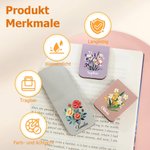 Personalisierter magnetischer PU-Leder Lesezeichen Clip mit Geburtblume Namen Weihnachten Geburtstag Geschenk für Leseliebhaber Bücherwürmer