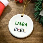 Mahjong personalizzato con Mah Girls Ornamento di Natale con nome e anno Regalo di Natale decorativo per gli amanti del Mahjong