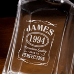 Personalised Vintage Aged Whiskey Decanter with Name and Year Birthday Father's Day Gift for Whiskey Lover