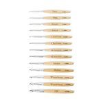 Personalisiertes Holz-Häkelset mit 2 Häkelnadeln Geschenk-Box und Text-Gravur Muttertag Weihnachten Geschenk für Mama Oma Häkelliebhaber