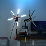 Personalized 3D Printed Sci-Fi Terrain Scanner Style Adjustable LED Desk Lamp with Text and USB Powered Gaming Room Decor Birthday Gift for Gamers