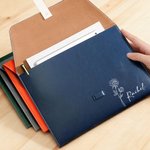 Personalized Birth Flower PU Leather A4 File Folder with Name Business Trip Office Birthday Gift for Office Workers