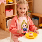 Personalized Cute Cartoon Character Kid Painting Baking Apron with Name and Front Pocket Daily Use Outdoor Activities Gift for Kids