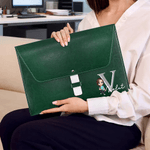 Caricatura Personalizada PU Carpeta de cuero Maletín con nombre y la inicial de negocios portátil Suministros Regalo de cumpleaños para el personal Colegas