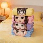 Manta suave personalizada con lindo dibujo en forma de corazón flor de nacimiento y nombre regalo de cumpleaños y navidad para niños