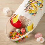 Personalised Cartoon Easter Bunny Ears Large-Capacity Basket with Name and Initial Easter Eggs Hunting Party Easter Gift for Kids