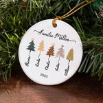 Personalisierter Familien-Weihnachtsbaum-Anhänger mit Namen Weihnachtsdeko Geschenk für Familie Freunde
