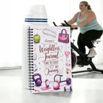 Personalised Weight Loss Diary Spiral A5 Notebook with Name Exercise Planner Birthday Gift for Fitness People