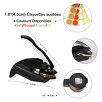 Tampon de Gaufrage Personnalisé avec Nom et Texte en Sac de Stockage Noir Pince à Gaufrer pour Librairie Cadeau Noël pour Lecteurs Club de Livres