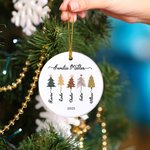 Personalisierter Familien-Weihnachtsbaum-Anhänger mit Namen Weihnachtsdeko Geschenk für Familie Freunde