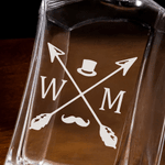 Personalized  Whiskey Decanter with Engraved Name and Initial Father's Day Birthday Gift for Liquor Lovers