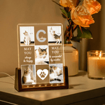 Personalizada 5 fotos de mascotas acrílico LED Luz de noche con nombre Decoración para el hogar Recuerdo En memoria de amor Simpatía Regalo para los amantes de las mascotas Propietarios