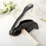 Gepersonaliseerde Ex Libris UIT DE BIBLIOTHEEK VAN Naam Embosser Stempel met Zwarte Opbergzak Boekclub Cadeau voor Boekenliefhebbers Bibliothecaris