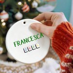 Mahjong personalizzato con Mah Girls Ornamento di Natale con nome e anno Regalo di Natale decorativo per gli amanti del Mahjong