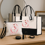 Bolsa de maquillaje portátil con iniciales y nombre Accesorios de viaje Regalo de cumpleaños para mujeres amantes del ballet