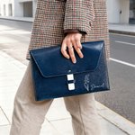 Personalized Birth Flower PU Leather A4 File Folder with Name Business Trip Office Birthday Gift for Office Workers