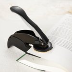 Tampon de Gaufrage Personnalisé avec Nom et Texte en Sac de Stockage Noir Pince à Gaufrer pour Librairie Cadeau Noël pour Lecteurs Club de Livres