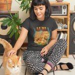 Personoitu lemmikkikuva vintage 100% puuvilla T-paita sopii erinomaisesti lemmikin ystävien synttäri lahjaksi