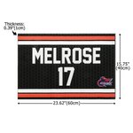 Tappetino antiscivolo personalizzato per la porta del pavimento dell'Hockey con nome, numero e logo Regalo di compleanno per i giocatori di Hockey