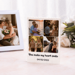 Personalized 1-6 Photos ABS Stand Building Brick Puzzles with Text and Date Room Decor Valentine's Day Gift for Couple
