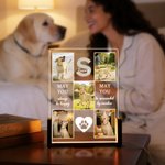 Personalizada 5 fotos de mascotas acrílico LED Luz de noche con nombre Decoración para el hogar Recuerdo En memoria de amor Simpatía Regalo para los amantes de las mascotas Propietarios