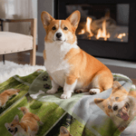 Coperta personalizzata multicolore con stampa a zampa e 8 foto per animali domestici con nome Regalo di compleanno per gli amanti degli animali domestici